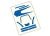 Sticker neonblauw