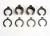 Ultra demperveer afstelringen 1 (4), 2, 4, 8 mm (2 elk)