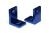 Veerpootbeugel aluminium blauw