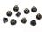 Radmutter, 4mm mit Flansch Nylon Locking, serrated (schwarz)