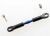 L/R draadstang aluminium blauw voorzijde 69mm