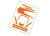 Sticker neon oranje