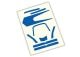 Sticker neonblauw