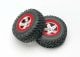 SCT banden op 2.2/3.0 velg satijn chroom/rood (2)