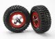 BFGoodrich T/A KM2 banden op velgen chroom/rood voorzijde (2)