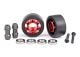 Compleet wiel voor Wheelie bar 6061-T6 aluminium rood (2)