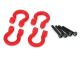 Bumper D-ringen rood met schroeven v/h (4)
