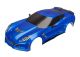 Chevrolet Corvette Z06 blauwe carrosserie met aanbouwonderdelen