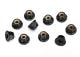 Radmutter, 4mm mit Flansch Nylon Locking, serrated (schwarz)