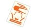 Sticker neon oranje