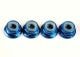 Stopmoer met flens aluminium blauw 5mm (4)