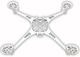 Hoofdframe rotor wit met schroeven