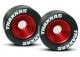 Wheelie bar velgen 6061-T6 aluminium rood (2) incl. schroeven
