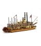 Raderstoomboot Koning van de Mississippi. 1:80 houten scheepsmodel